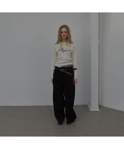 LCDC TM(エルシーディーシーティーエム)の「CURVED SNAP PANTS (BLACK)(その他パンツ・レディース・その他・SMALL/MEDIUM)」の2枚目の写真