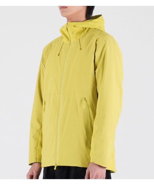 BUTTON SEOUL（ボタンソウル）の「[ダックダウン 90/10] フリースミックスナイロンダックダウンハイキングジャケット (ネオングリーン)（ダウンジャケット/コート・メンズ・その他・MEDIUM/LARGE/X-LARGE）」の3枚目の写真