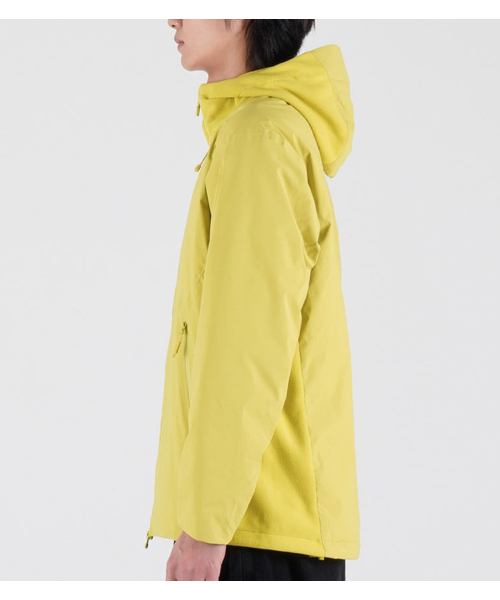 BUTTON SEOUL（ボタンソウル）の「[ダックダウン 90/10] フリースミックスナイロンダックダウンハイキングジャケット (ネオングリーン)（ダウンジャケット/コート・メンズ・その他・MEDIUM/LARGE/X-LARGE）」の4枚目の写真