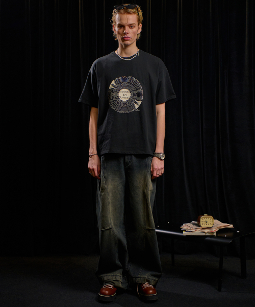 MIDSUN(ミッドサン)の「Midnight Vinyl Tee Shirt-Black(Tシャツ/カットソー・レディース・その他・MEDIUM/LARGE)」の3枚目の写真