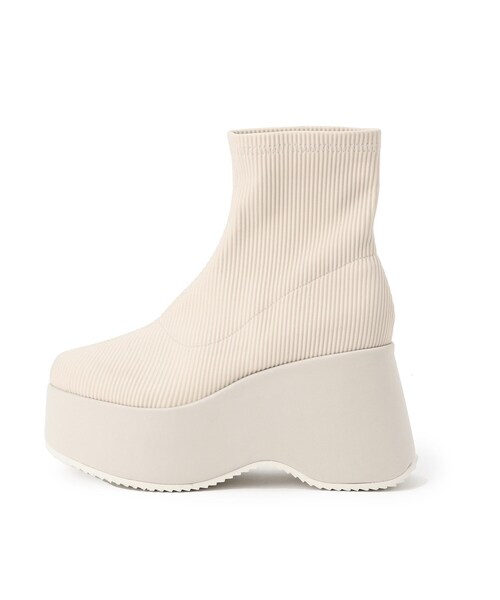 ESPERANZA（エスペランサ）の「スタイルぐんっとアップ！厚底ニットショートブーツ（ブーツ・レディース・ブラック系/ブラウン系1/ベージュ系・LL/S/M/L）」の18枚目の写真