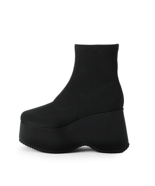 ESPERANZA（エスペランサ）の「スタイルぐんっとアップ！厚底ニットショートブーツ（ブーツ・レディース・ブラック系/ブラウン系1/ベージュ系・LL/S/M/L）」の19枚目の写真