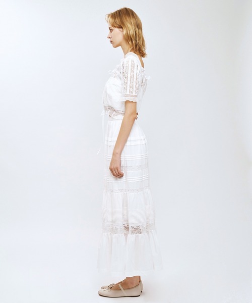 ME COUTURE（ミークチュール）の「レースMIXヴィクトリアンブラウス（シャツ/ブラウス・レディース・ラベンダー/ピンク/オフホワイト・FREE）」の6枚目の写真