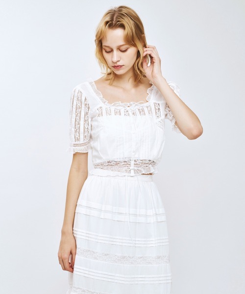 ME COUTURE（ミークチュール）の「レースMIXヴィクトリアンブラウス（シャツ/ブラウス・レディース・ラベンダー/ピンク/オフホワイト・FREE）」の17枚目の写真