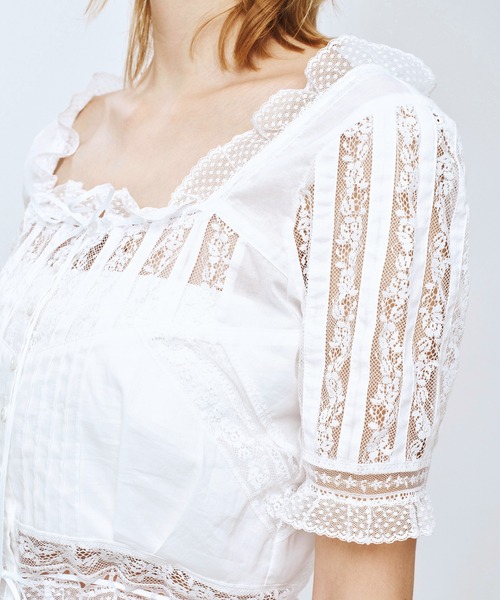 ME COUTURE（ミークチュール）の「レースMIXヴィクトリアンブラウス（シャツ/ブラウス・レディース・ラベンダー/ピンク/オフホワイト・FREE）」の20枚目の写真