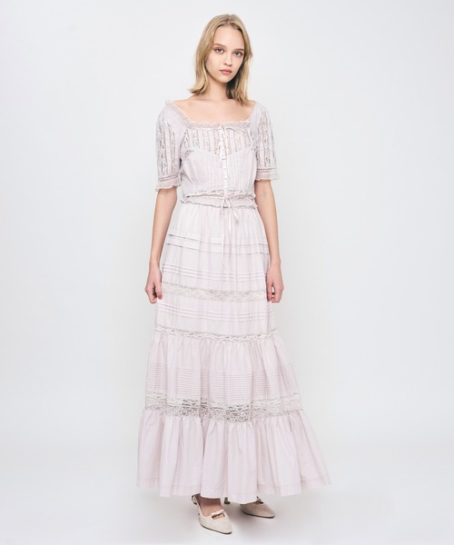 ME COUTURE（ミークチュール）の「レースMIXヴィクトリアンブラウス（シャツ/ブラウス・レディース・ラベンダー/ピンク/オフホワイト・FREE）」の8枚目の写真