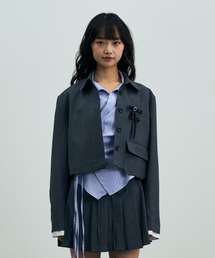 MILD CROP BLAZER / CHARCOAL