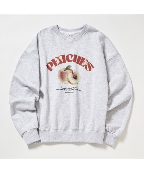 Between A and B（ビトウィーンエイアンドビー）の「ピーチスドローイングスウェットシャツ[ホワイトメランジ]（スウェット・レディース・その他・FREE）」の6枚目の写真