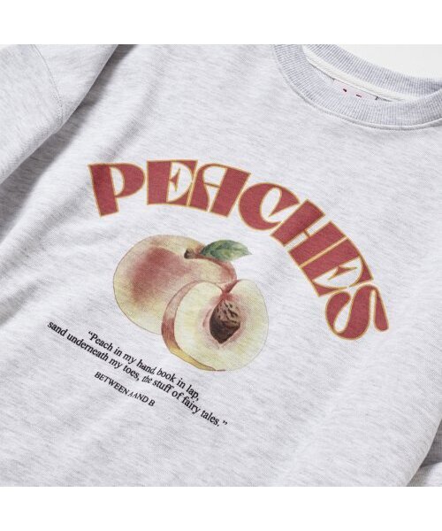 Between A and B（ビトウィーンエイアンドビー）の「ピーチスドローイングスウェットシャツ[ホワイトメランジ]（スウェット・レディース・その他・FREE）」の7枚目の写真