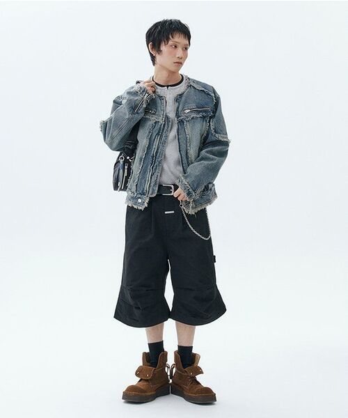 LEARVE(ルアブ)の「タイタン スナップ ヘンリーネック Tシャツ ブラック(Tシャツ/カットソー・メンズ・その他・MEDIUM/LARGE/X-LARGE)」の6枚目の写真