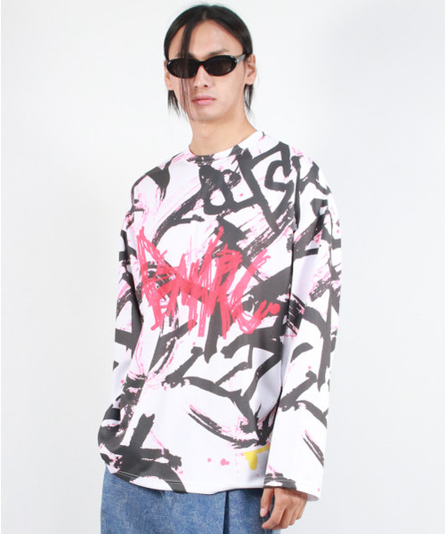 DEMARC(ドゥマーク)の「M STREET GRAFFITI LOGO TEXT OVERSIZED T-SHIRT - Black(Tシャツ/カットソー・メンズ・その他・MEDIUM/LARGE)」の4枚目の写真