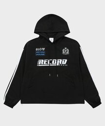 スロースポーティナイロンフードパーカー_ブラック
