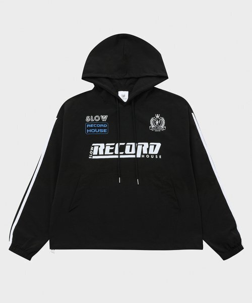 SLOW RECORD HOUSE(スローレコードハウス)の「スロースポーティナイロンフードパーカー_ブラック(パーカー・レディース・その他・LARGE/MEDIUM)」の1枚目の写真