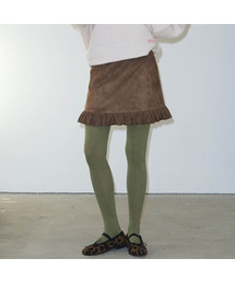 OPENING SUNSHINE（オープニングサンシャイン）の「スエードフリルミニスカート_ブラウン（スカート・レディース）」