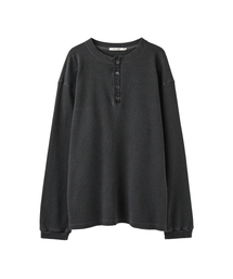 AREUBAN（アルバン）の「ヘンリーソフトワッフルロングスリーブ_ブリーチチャコール（Tシャツ/カットソー）」