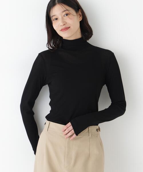 human woman（ヒューマンウーマン）の「シアータートルプルオーバー（Tシャツ/カットソー・レディース・ネイビー/ブラック/ダークインディゴブルー/グレー・MEDIUM）」の6枚目の写真