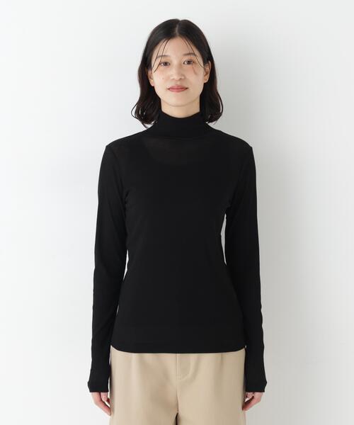 human woman（ヒューマンウーマン）の「シアータートルプルオーバー（Tシャツ/カットソー・レディース・ネイビー/ブラック/ダークインディゴブルー/グレー・MEDIUM）」の7枚目の写真