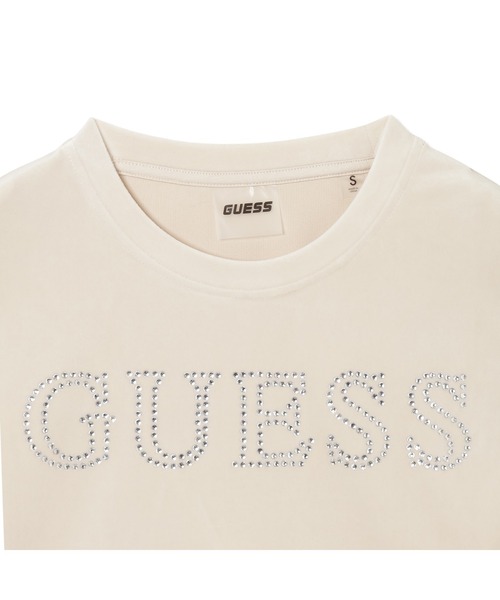 Guess（ゲス）の「COUTURE Crop Tee Tシャツ（Tシャツ/カットソー・レディース・ホワイト系その他/ブラック・LARGE/SMALL/X-SMALL/MEDIUM）」の8枚目の写真