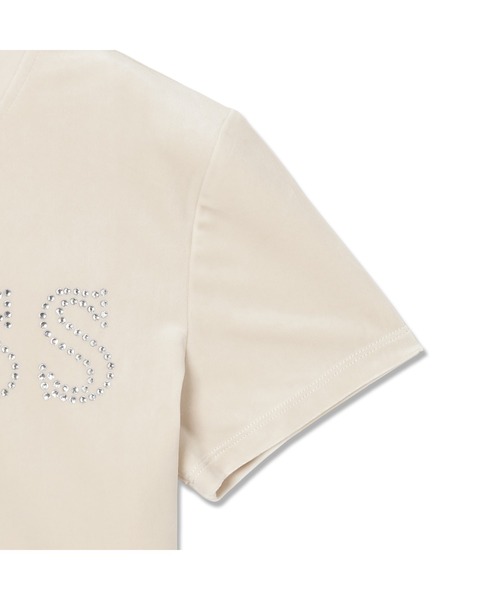Guess（ゲス）の「COUTURE Crop Tee Tシャツ（Tシャツ/カットソー・レディース・ホワイト系その他/ブラック・LARGE/SMALL/X-SMALL/MEDIUM）」の9枚目の写真