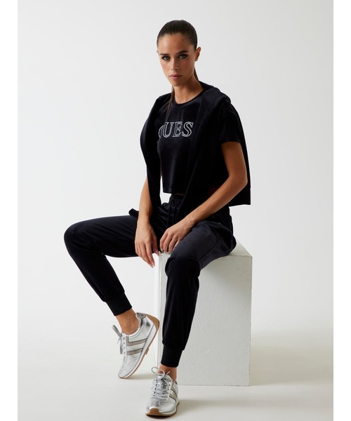 Guess（ゲス）の「COUTURE Crop Tee Tシャツ（Tシャツ/カットソー・レディース・ホワイト系その他/ブラック・LARGE/SMALL/X-SMALL/MEDIUM）」の5枚目の写真