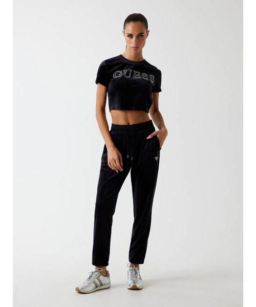 Guess（ゲス）の「COUTURE Crop Tee Tシャツ（Tシャツ/カットソー・レディース・ホワイト系その他/ブラック・LARGE/SMALL/X-SMALL/MEDIUM）」の6枚目の写真