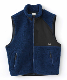 フリース」に該当するベスト（ブルー・ネイビー/青色系）ファッション