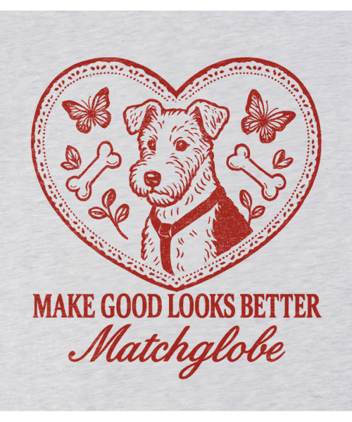 MATCHGLOBE(マッチグローブ)の「ドギーハートオーバーサイズTシャツ(ライトグレー)(Tシャツ/カットソー・レディース・その他・FREE)」の4枚目の写真
