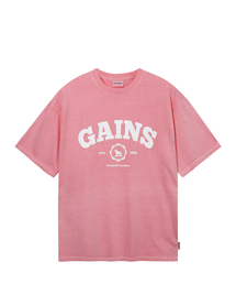 GAINSBORO（ゲインズボロ）の「[クールコットン] ピグメントニュゴールデンTシャツ_コーラルピンク（Tシャツ/カットソー）」
