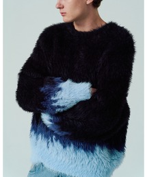 ADAM PATEK（アダムパテック）の「【ADAMPATEK/アダムパテック】distorted chevron pattern crewneck ジャガードニット（ニット/セーター）」