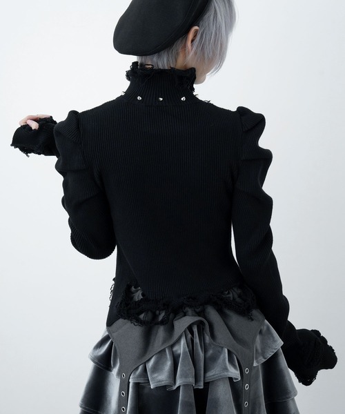 セール】パフスリーブダメージニット（ニット/セーター）｜LAZYSLAY