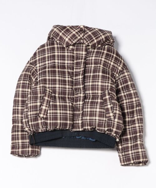 セール】チェック柄エコダウンジャケット（ダウンジャケット/コート