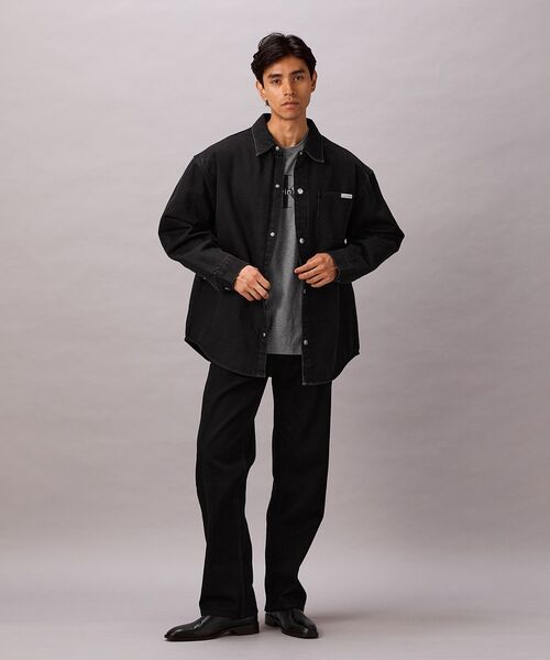 Calvin Klein（カルバン・クライン）の「デニムシャツ - ラックデニムキルトオーバーシャツ（シャツ/ブラウス・メンズ・ブラック・L/M/S）」の2枚目の写真
