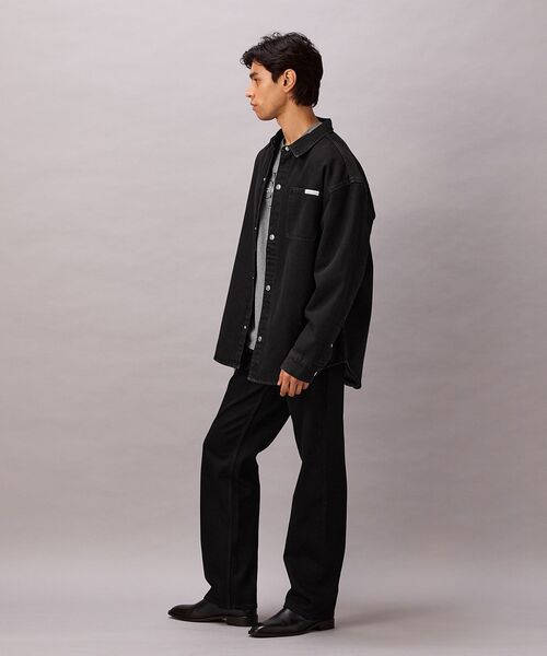 Calvin Klein（カルバン・クライン）の「デニムシャツ - ラックデニムキルトオーバーシャツ（シャツ/ブラウス・メンズ・ブラック・L/M/S）」の3枚目の写真