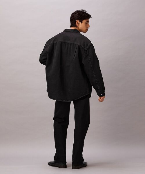 Calvin Klein（カルバン・クライン）の「デニムシャツ - ラックデニムキルトオーバーシャツ（シャツ/ブラウス・メンズ・ブラック・L/M/S）」の4枚目の写真