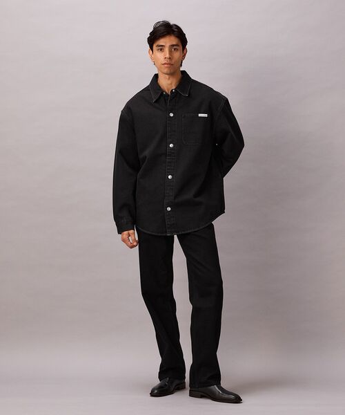 Calvin Klein（カルバン・クライン）の「デニムシャツ - ラックデニムキルトオーバーシャツ（シャツ/ブラウス・メンズ・ブラック・L/M/S）」の5枚目の写真