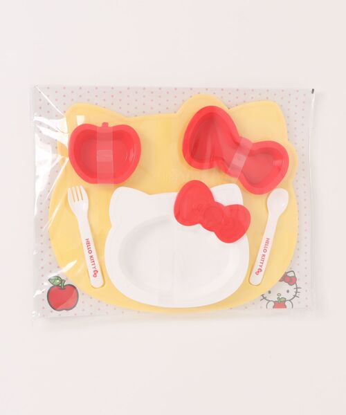 sanrio(サンリオ)の「〈SANRIO/サンリオ〉ハローキティ ベビー プレートセット KP-18(ベビーギフト・レディース・レッド・ONE SIZE)」の2枚目の写真
