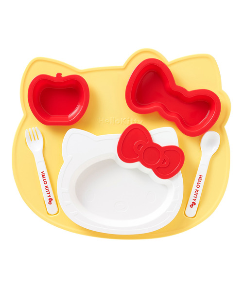 sanrio(サンリオ)の「〈SANRIO/サンリオ〉ハローキティ ベビー プレートセット KP-18(ベビーギフト・レディース・レッド・ONE SIZE)」の3枚目の写真