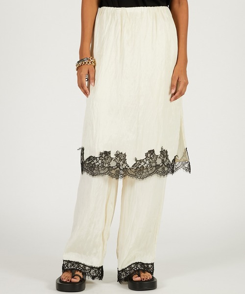 PRANK PROJECT（プランクプロジェクト）の「【2026Spring Pre-Order】トリムレース2WAYパンツ / Trim Lace 2WAY Pants（その他パンツ・レディース・ブラック/マルチ/ホワイト・36/38）」の2枚目の写真