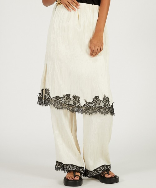 PRANK PROJECT（プランクプロジェクト）の「【2026Spring Pre-Order】トリムレース2WAYパンツ / Trim Lace 2WAY Pants（その他パンツ・レディース・ブラック/マルチ/ホワイト・36/38）」の7枚目の写真