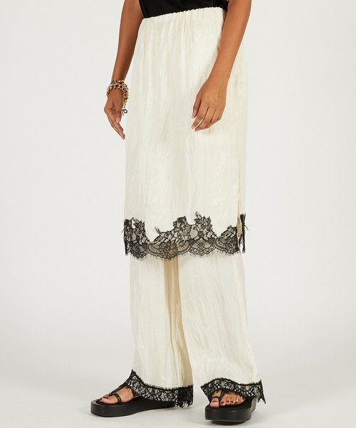 PRANK PROJECT（プランクプロジェクト）の「【2026Spring Pre-Order】トリムレース2WAYパンツ / Trim Lace 2WAY Pants（その他パンツ・レディース・ブラック/マルチ/ホワイト・36/38）」の8枚目の写真