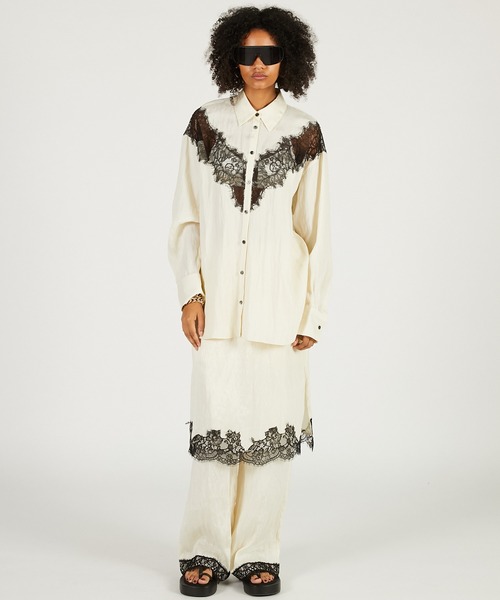 PRANK PROJECT（プランクプロジェクト）の「【2026Spring Pre-Order】トリムレース2WAYパンツ / Trim Lace 2WAY Pants（その他パンツ・レディース・ブラック/マルチ/ホワイト・36/38）」の4枚目の写真