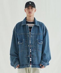 MELANGE MASTER（メランジマスター）の「オーバーフィットタイプ2トラッカージャケット[ライトブルー]（デニムジャケット）」