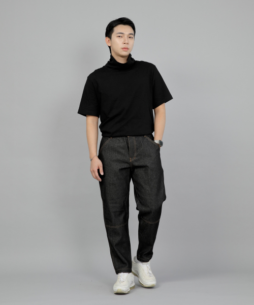 SAINTCREW(セントクルー)の「テーパードカットクロップハーフバンドパンツ TCH-326 ブラックデニム BRS(デニムパンツ・メンズ・その他・MEDIUM/LARGE/X-LARGE/XX-LARGE)」の6枚目の写真