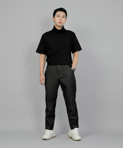 SAINTCREW(セントクルー)の「テーパードカットクロップハーフバンドパンツ TCH-326 ブラックデニム BRS(デニムパンツ・メンズ・その他・MEDIUM/LARGE/X-LARGE/XX-LARGE)」の7枚目の写真
