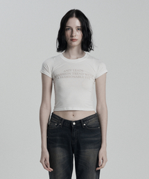 ANIV（アニーブ）の「ANIV PRINTING ROUND CROP T-SHIRT WHITE（Tシャツ/カットソー）」