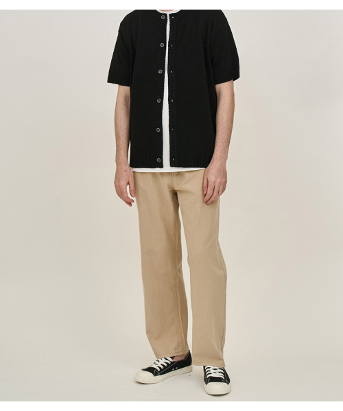 BLACKBROWN（ブラックブラウン）の「セミワイドフィットコットンパンツ[ベージュ]（その他パンツ・メンズ・ベージュ・SMALL/MEDIUM/LARGE/X-LARGE/XX-LARGE）」の3枚目の写真