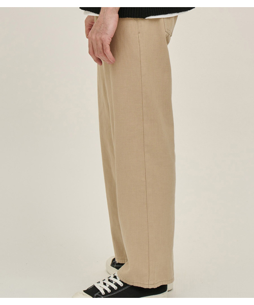 BLACKBROWN（ブラックブラウン）の「セミワイドフィットコットンパンツ[ベージュ]（その他パンツ・メンズ・ベージュ・SMALL/MEDIUM/LARGE/X-LARGE/XX-LARGE）」の5枚目の写真