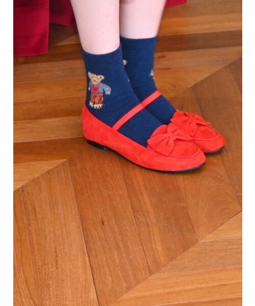 LEVASE（ルバズ）の「e.g) kitty driving loafer-red 1cm（バレエシューズ・レディース・その他・38/39/35/36/37/36.5/37.5/35.5/38.5）」の4枚目の写真