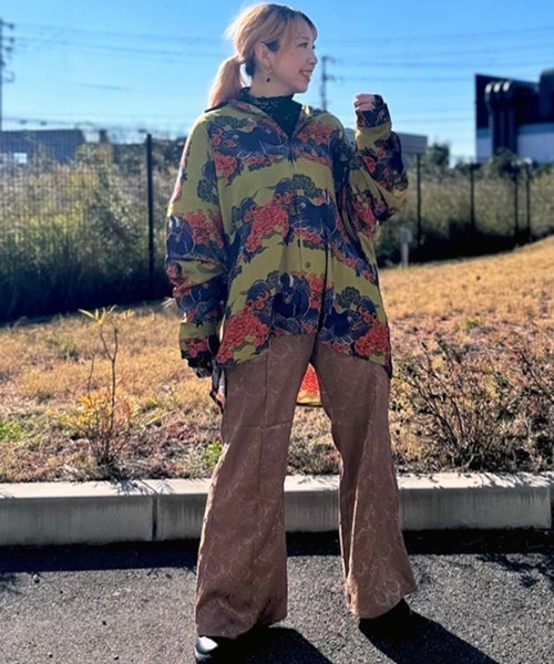 チャイハネ（チャイハネ）の「【チャイハネ】ボーダカ開襟長袖MEN'Sシャツ（シャツ/ブラウス・メンズ・ネイビー/ホワイト/カーキ・FREE）」の10枚目の写真