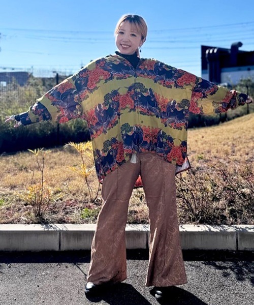 チャイハネ（チャイハネ）の「【チャイハネ】ボーダカ開襟長袖MEN'Sシャツ（シャツ/ブラウス・メンズ・ネイビー/ホワイト/カーキ・FREE）」の11枚目の写真